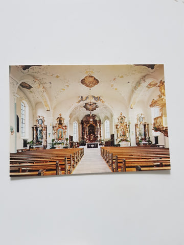 AK Bregenz. Inneres der Pfarrkirche St. Gallus.