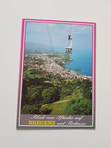 AK Pfänderbahn mit Bregenz.