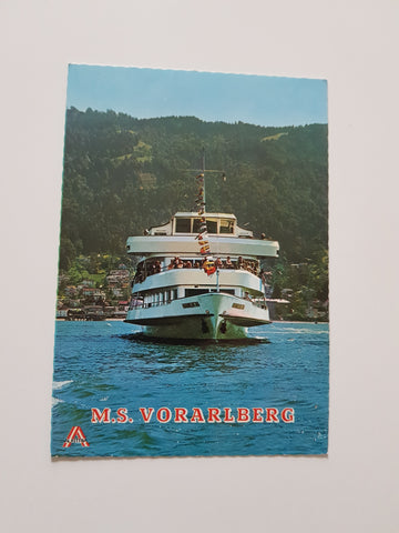 AK Motorschiff "Vorarlberg" der ÖBB Bregenz am Bodensee.