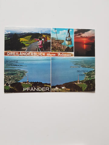 AK Dreiländerblick überm Bodensee.