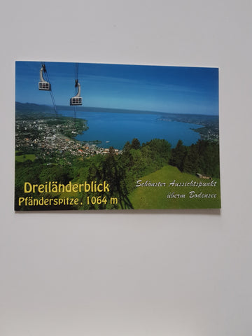 AK Bregenz. Dreiländerblick. Pfänderspitze.