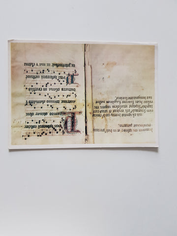 AK Altes Brevier aus dem 13. Jhdt. (Antiphon vom Palmsonntag) im Dominikanerinnenkloster Marienberg bei Bregenz.