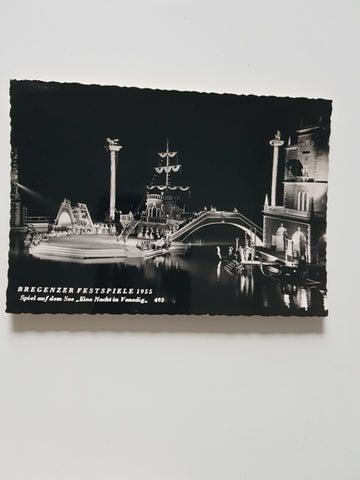 AK Bregenzer Festspiele 1955. Spiel auf dem See. Eine Nacht in Venedig.