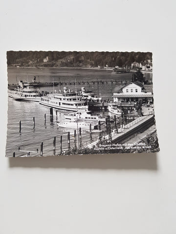 AK Bregenz-Hafen mit den Schiffen Austria und Österreich.