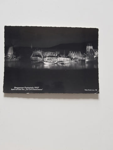 AK Bregenzer Festspiele 1957. Spiel auf dem See Zar und Zimmermann.