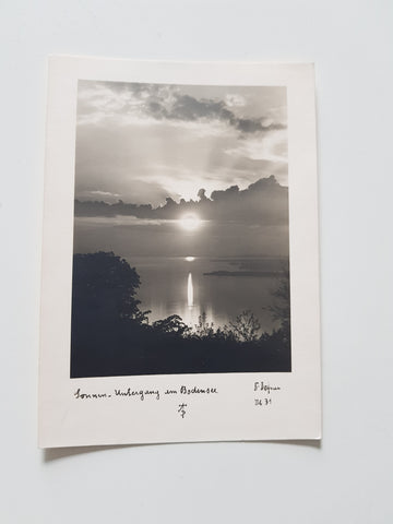 AK Sonnenuntergang am Bodensee.