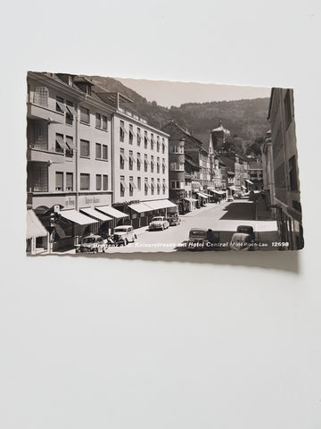 AK Bregenz. Kaiserstrasse mit Hotel Central.