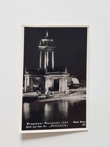 AK Bregenzer Festspiele 1953. Spiel auf dem See. Boccaccio.