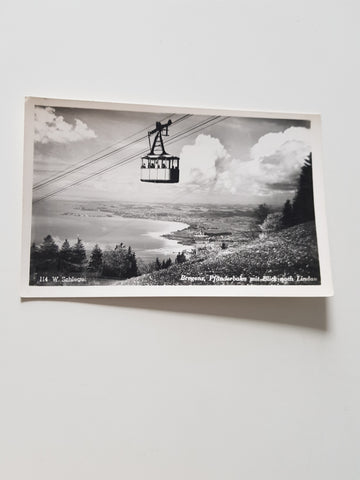 AK Bregenz. Pfänderbahn mit Blick nach Lindau.