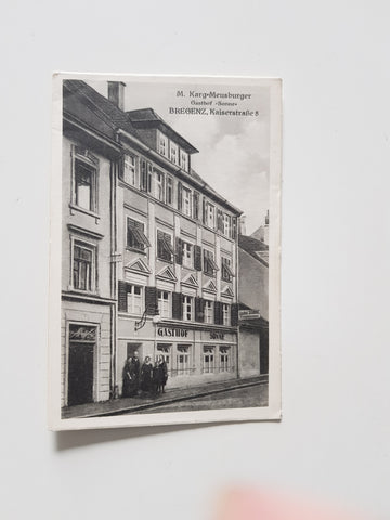 AK Bregenz. Kaiserstraße 8. M. karg-Meusburger Gasthof Sonne.