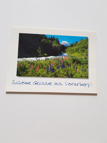 AK Schöne Grüsse aus Vorarlberg. Suggedinbach mit Madrisa, Montafon.