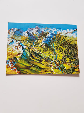 AK Reliefkarte vom Kleinwalsertal.