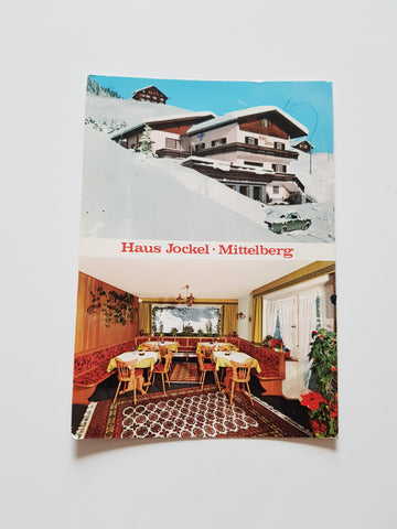 AK Mittelberg 201. Kleinwalsertal. Haus Jockel. Fam. J. u. T. Klauser.