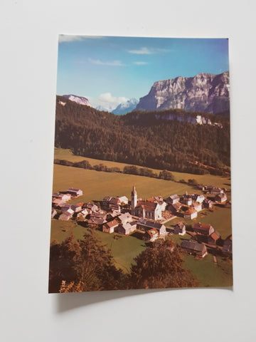 AK Bezau im Bregenzerwald mit Kanisfluh.