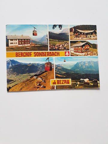 AK Bezau. Berghof Sonderdach. Bes. Alois Innauer. Seilbahnstation.