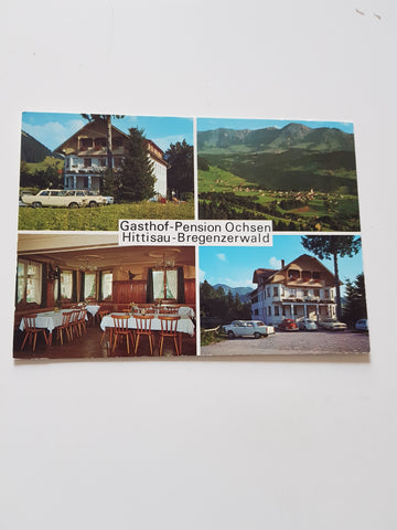 AK Hittisau. Gasthof Pension Ochsen. Besitzer: F. u. M. Smrekar.