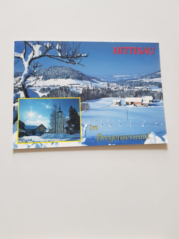 AK Hittisau mit Pfarrkirche Heilige Drei Könige.