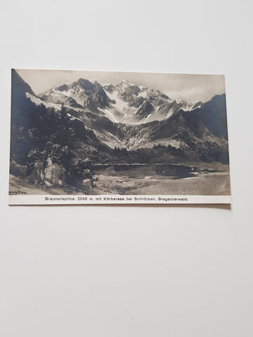 AK Braunarlspitze mit Körbersee bei Schröcken.