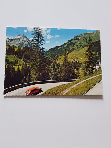 AK Schröcken mit Hochtannbergstraße und Hochkünzelspitze.