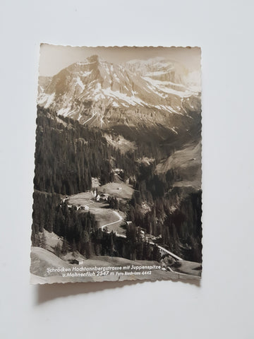 AK Schröcken Hochtannbergstrasse mit Juppenspitze u. Mohnenfluh.