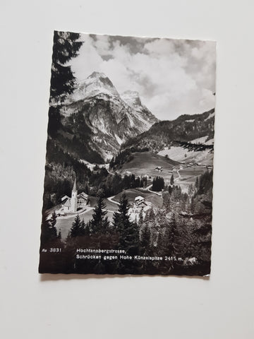 AK Hochtannbergstrasse, Schröcken gegen Hohe Künzelspitze.