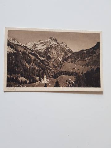 AK Schröcken mit Hochkünzelspitze.