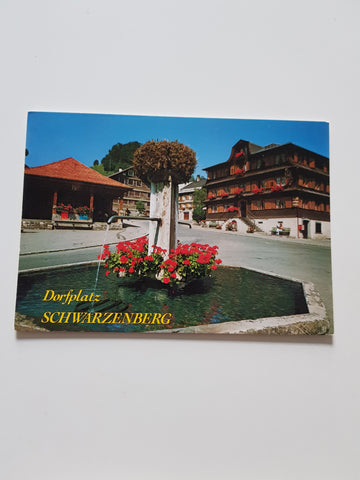 AK Dorfplatz in Schwarzenberg.
