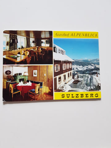 AK Sulzberg. Gasthof Pension Alpenblick. Bes.: Fam. Hans Giselbrecht.