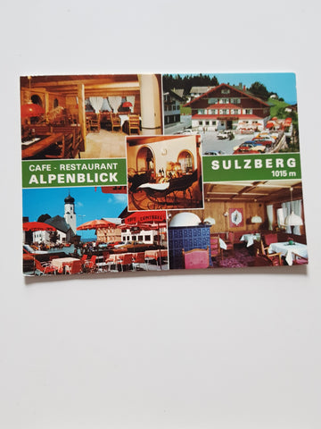AK Sulzberg. Cafe Restaurant Alpenblick. Bes. Fam. Giselbrecht.