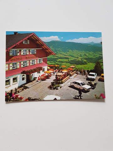 AK Sulzberg. Cafe-Restaurant Alpenblick. Bes.: Fam. Giselbrecht.