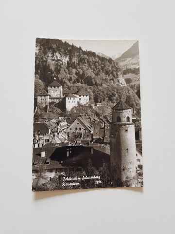 AK Feldkirch m. Schattenburg und Katzenturm.