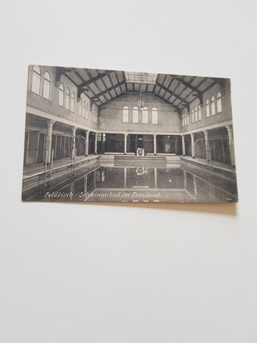 AK Feldkirch - Schwimmbad im Pensionat. (1913)