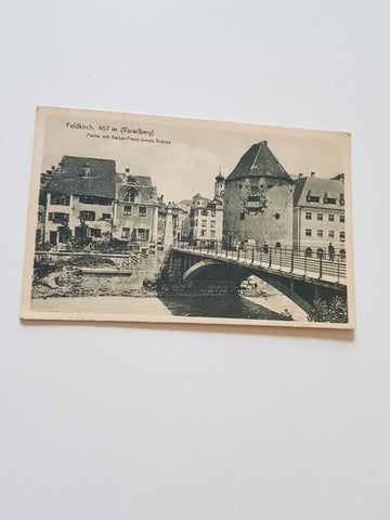 AK Feldkirch. Partie mit Kaiser-Franz-Josefs-Brücke.
