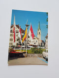 AK Dornbirn. Rathausplatz gegen Pfarrkirche St. Martin.