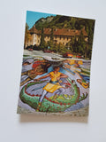 AK Hohenems. Palast Fundort des Heldenepos. Ausschnitt aus dem Mosaik des Nibelungenbrunnens von. akad. Maler Hannes Scherling.