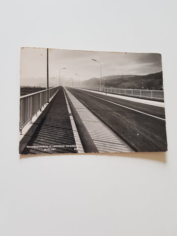 AK Neue Rheinbrücke in Lustenau. 28.11.1957.