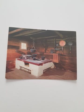 AK Stübing. Österreichisches Freilichtmuseum. Rauchküche im Hanslerhof aus Alpbach in Tirol.