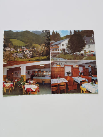AK Rettenegg 30. Gasthof Pension Zur Waldbahn. Grete Jaritz.