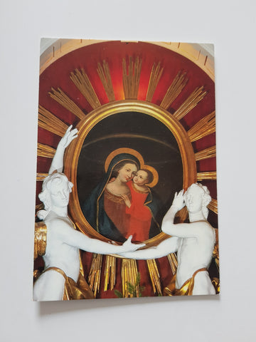 AK Pfarr- und Wallfahrtskirche Böckstein. Maria, Mutter vom guten Rat. Gemälde von Rosa Hagenauerin.