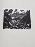 AK Johannes Wanke Das Gasteinertal Holzschnitt aus dem Zyklus "Salzburger Land"