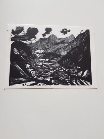 AK Johannes Wanke Das Gasteinertal Holzschnitt aus dem Zyklus "Salzburger Land"
