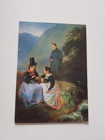 AK Gasteiner Trachten. Ölbild von Johann Fischbach, 1839. Aus dem Gasteiner Museum.