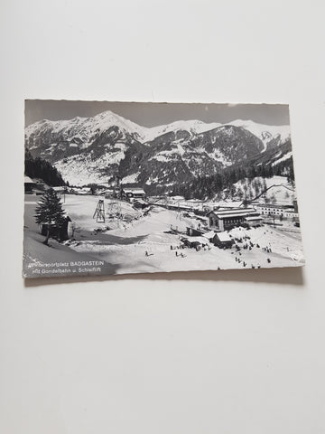 AK Badgastein mit Gondelbahn u. Schleiflift.