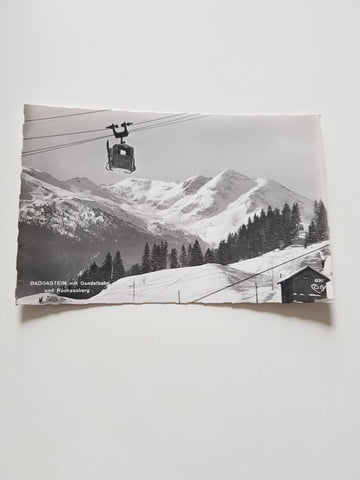 AK Badgastein mit Gondelbahn und Radhausberg.