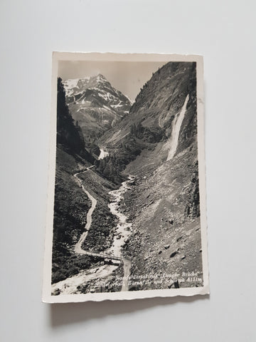 AK Nassfeldertal mit Langer Brücke Schleierfall, Bärenfall und Schareck.