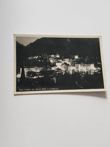 AK Badgastein bei Nacht.