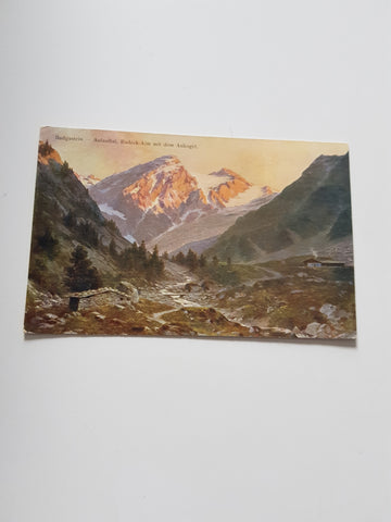 AK Badgastein - Anlauftal, Radeck-Alm mit dem Ankogel. (1928)