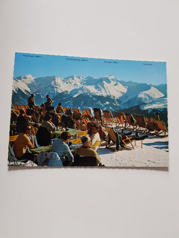 AK Bad Hofgastein. Sonnen-Terrasse der Seilbahn-Bergstation Kleine Scharte.