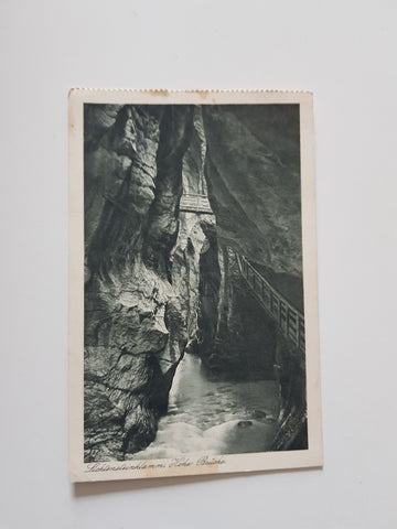AK Liechtensteinklamm. Hohe Brücke.