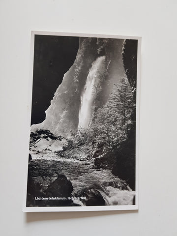 AK Liechtensteinklamm. Schleierfall. (1938)